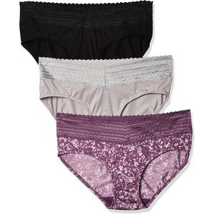 Women's Blissful Benefits No Muffin Hipster Panties 3 Pack